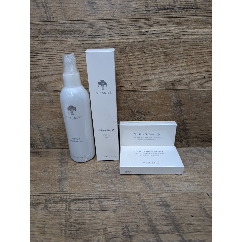 Nu Skin Galvanic Spa Facial Gels 2 Boxes Body Shaping‎ Gel NaPCA Mist Sealed